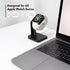 Macally Apple Watch Charger Stand for Series Ultra, 9, 8, 7, 6, 5, 4, 3, 2, 1, SE (44mm, 42mm, 40mm, 38mm) - Sleek iWatch Apple Watch Stand Dock -...