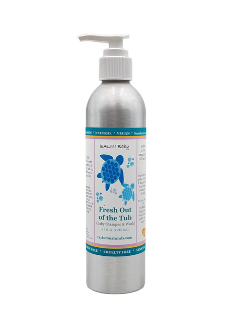 FRESH OUT OF THE TUB • Natural Baby Wash and Shampoo • Natural Body Wash for Kids – Herbal Infusion with Organic Ingredients – VEGAN – Food Grade ...