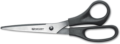 Westcott 13135 Value Line Stainless Steel Shears, Black, 8-Inch Long...