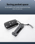 Compact Key Holder - Minimalist Keychain Organizer - EDC Key Carrier Leather Lanyard - Aluminium Key holder...