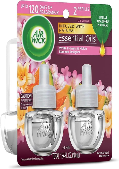 Air Wick Plug in Scented Oil Refill, 2 ct, Summer Delights, Air Freshener, Essential Oils...