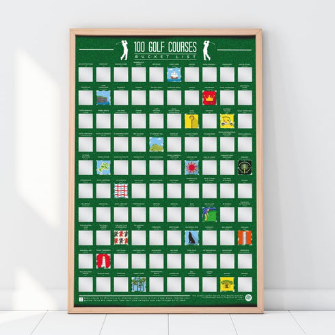 Gift Republic 100 Golf Courses Bucket List Poster...