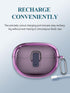 Case Cover for Bose Ultra Open Earbuds,Clear Soft TPU Protective Cover with Keychain and Cleaner Kit for Women Men Shockproof Skin,Clear Purple....