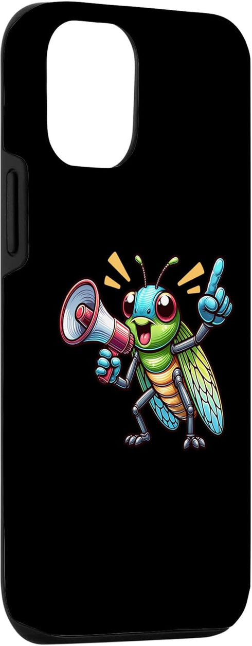 iPhone 15 Robotic Grasshopper With Megaphone, Colorful And Playful Toy Case...