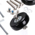 OwnMy 50mm x 18mm Set of 4 Luggage Suitcase Replacement Wheels, Rubber Swivel Caster Wheels Bearings Repair Kits (Black)...