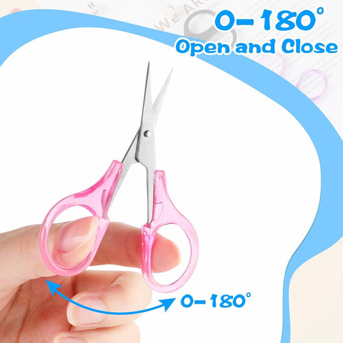 4Pcs Tiny Scissors, Stainless Steel Small Classroom Scissors With Protective Cover Crafting Scissors Suitable for Office Home and School...