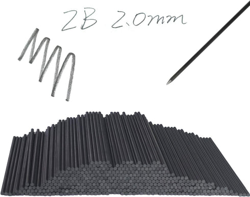 400pcs 2mm 2B HB Black 2.0mm Mechanical Pencil Holder Lead Refill drawing draft...