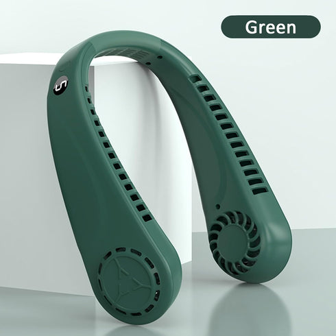 Portable Hands free Bladeless Hanging Neck Fans with Screen Display and 5 Speeds Levels, USB Rechargeable, 360° Cooling Wearable Personal Fan for ...