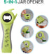 Jar Bottle Opener for Weak Hands,4 &5 in 1 Multi Function Non-Slip Can Lid Opener Tools with Silicone Jar Gripper Pad,Suitable for Seniors,Childre...