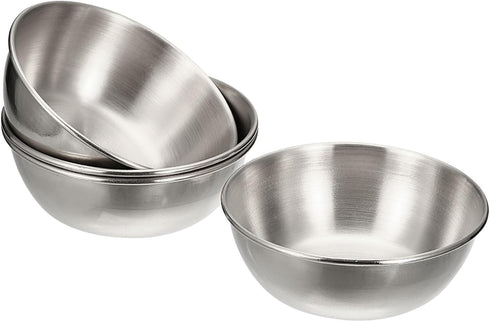 uxcell Stainless Steel Sauce Dishes, 4pcs Metal Sauce Bowls Serving Dishes Condiment Cups for Sauces, Rice, Ice Cream, Silver...