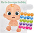 Funny Baby Shower Game - Pin The Pacifier - Includes 24 Stickers, Large Poster and Luxury Blindfold...