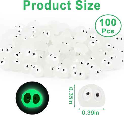 CCINEE 100pcs Luminous Ghost Tree Elves Fairy Resin Briquettes Miniature Garden Accessories Glow in The Dark for Fairy Garden Cake Decoration East...