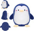 Penguin Plush Pillow, Soft Penguin Stuffed Animal Hugging Pillow Toy Gifts for Birthday, Valentine, Christmas, 9.8 Inch...