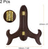 uxcell 2pcs 8" Easel Plate Holder, Wooden Folding Display Stand Brown for Decorative Picture Frame...