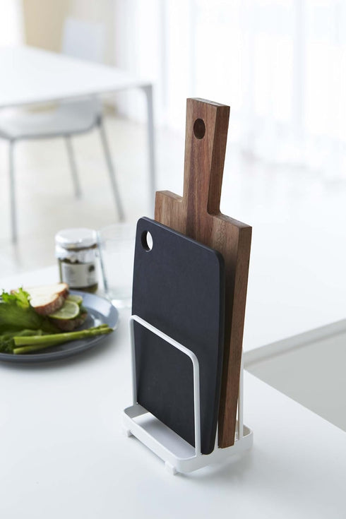 Yamazaki Home Plate Cutting Board Stand – Kitchen Storage Rack Holder Organizer...