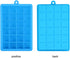 Ice Cube Tray, Silicone Square Ice Trays Easy Release Stackable Ice Cube Mold with Removable Lid, 24 Cavity (2 Pack, Sky Blue)...