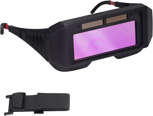 T TOVIA Welder Glasses LCD, Safety Protective, Solar Powered Auto Darkening Welding Goggles with Adjustable Shade, Sensors Welder Glasses for TIG ...