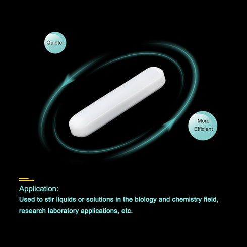 MECCANIXITY 1 Set Magnetic Stirrer Mixer Stir Bar Set,7 Sizes Cylinder Shape Stirrer,Straight Retriever Coating Magnet for Laboratory, White...