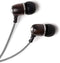 Symphonized Bling Premium Genuine Wood in-Ear Noise-isolating Headphones with Mic and Nylon Cable (Gray)...