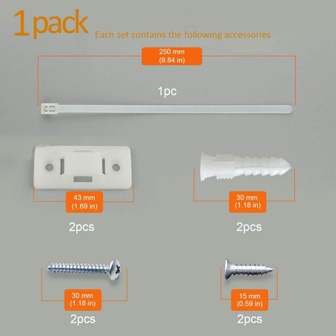 Anti-Tip Furniture Wall Anchor Straps(6 Pack,with Screws),Wall Anchors Straps Kit for Bookshelf or Dresser,Adjustable Safety Furniture Wall Straps...