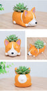 Corgi Gift Planter Flowerpot Resin Succulent Planter Desk Mini Ornament (Crogi dog)...
