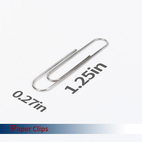 Paper Clips, 1000 Medium Paper Clips (10 Boxes of 100 Each), Paper Clips for Office School, 1.25IN Silver Paper Clip Standard Size...