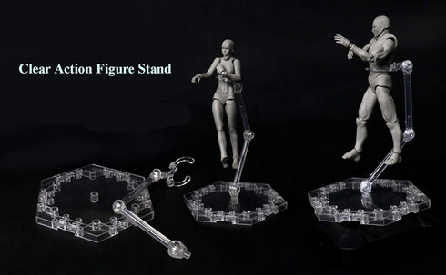Action Figure Stand Clear, 6 Pcs Adjustable Action Figure Display Stands with Screwdriver...