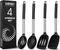 Pack of 4 Large Silicone Cooking Spatulas and Spoons, Slotted and Solid Stainless Steel Cooking Utensils Set, Non-stick Heat Resistant Kitchen for...