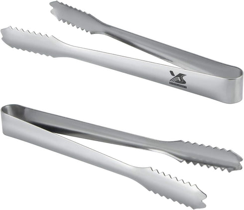 MSY BIGSUNNY Durable Stainless Steel Ice Tongs, 7 inch Sugar Cube Serving Tongs, Set of 2...