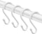Metal Shower Curtain Hooks?Set of 12 Rings?Rust Resistant S Shaped Hooks Hangers for Shower Curtains, Kitchen Utensils, Clothing, Towels, etc. (Wh...
