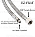 (2Pcs) EZ-Fluid 20-Inch Long Faucet Connector Braided Stainless Steel Supply Hose 3/8-Inch Female Compression Thread x M10 Male Connector...