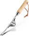 WORKPRO Weed Puller Tool, Metal Leverage Base and V-Shaped Forks for Easy Weed Removal & Deeper Root Digging, Heavy Duty Stainless Steel with Wood...
