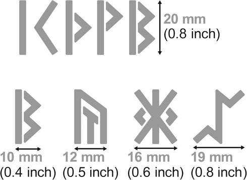 Aleks Melnyk No.35 Metal Stencil, Elder Futhark Runes, Ancient Alphabet, Sigil Magic Alphabet Stencil 1 PC, Template for Wood Burning, Pyrography ...