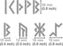 Aleks Melnyk No.35 Metal Stencil, Elder Futhark Runes, Ancient Alphabet, Sigil Magic Alphabet Stencil 1 PC, Template for Wood Burning, Pyrography ...