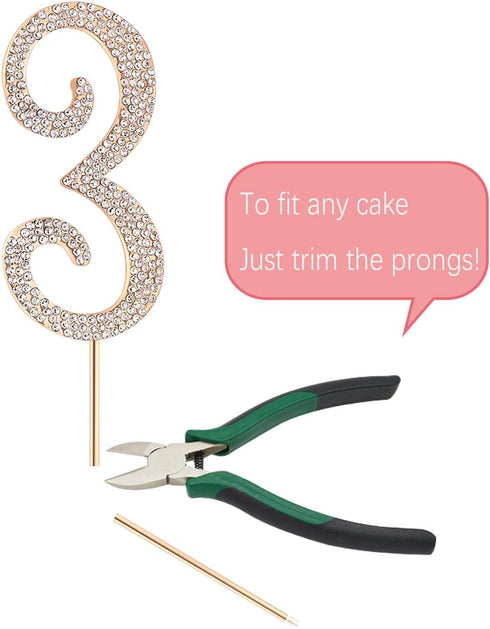 MAGJUCHE Gold 23" Crystal Cake Topper, Number 23 Rhinestones 23rd Birthday Cake Topper, Men or Women Birthday or 23th Anniversary Party Decoration...