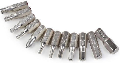 Prestacycle Pro Bicycle Tool Bits – (12) Piece S2 Nickel Plated Bit Set...