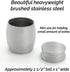 Small Miniature Size Dad Father Memorial Cremains Holder Container Jar Vial Brushed Stainless Steel Cremation Funeral Urn 1 1/2" Tall...