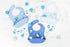 Baby Silicone Bibs Set Of 3 | Muted Blue | Infant Toddler Feeding | Waterproof, Durable, Adjustable...