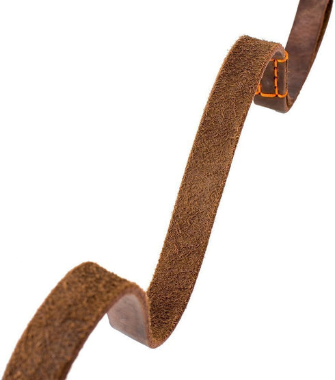 Super Strong Leather Pet Trainning Leads for Medium Dogs or Large Dogs 1 Inch Wide and 3ft, 4ft and 5ft Long Handmade Brown Leather Dog Leash (4 F...