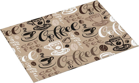 Brown Coffee Maker Beans Theme Microfiber Absorbent Reversible Dish Drying Mat For Kitchen Counter Xl Large Pad 18 X 24 Inch...