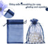 HRX Package 100pcs Organza Gift Bags Navy Blue, 4 x 6 inch Mesh Jewelry Pouches Drawstring Party Favor Bags for Small Sample Christmas Candy...