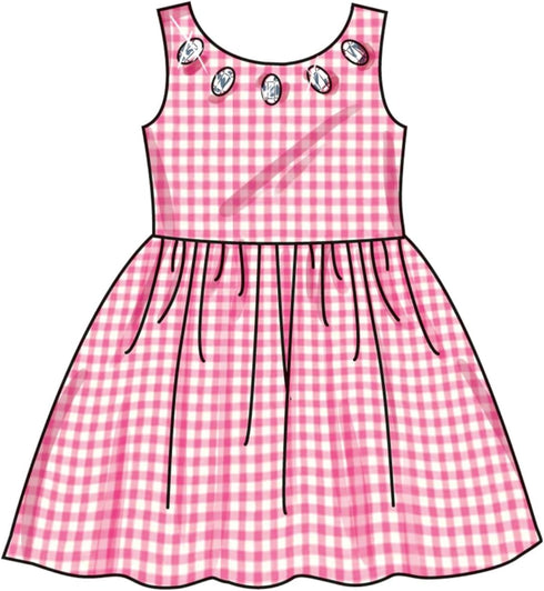 New Look Easy Children's Sleeveless Dress Sewing Pattern Kit, Design Code N6763, Sizes 3-4-5-6-7-8, Multicolor...