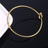 ALEXCRAFT Wholesale 6PCS 14K Gold Stainless Steel Bracelet Bangle Open Blank Wire Charm Bangle Bulk for Jewelry Making...