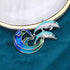 Jumping Dolphin Brooch Marine Animal Pin Coat Accessories Cute Enamel Rhinestone Collar Lapel Pins Blue Dolphin Ocean Sea Animal Corsage Clothes S...