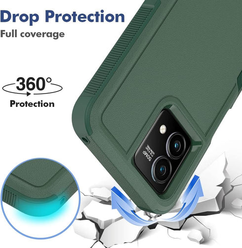 Jeylly for Moto G Stylus 5G (2023) Case, Shockproof Cover for Women Girls, Military Grade Dual Layer Matte Hard Shell Silicone Bumper Protective C...