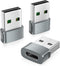 Basesailor USB to USB C Adapter 3Pack,Type C Female to A Male Car Charger USBC Car Converter for iPhone 17 16 16e 15 14 Pro Max,iWatch 10,iPad 9 A...