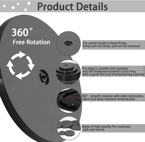 Lazy Susan Organizer 360 Degree Manual Rotary Table Lazy Sofa Storage Shelf, Mini Lazy Sofa Turntable, Ball Bearing Rotating Fridge Tray Ideal for...