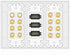 TNP Home Theater Wall Plate - 3-Gang 7.2 Surround Sound Distribution w/Premium Gold Plated Copper Banana Binding Post Coupler for 7 Speakers, 2 RC...