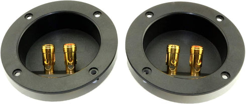 2PCS 4-Inch Round Screw-in Speaker Box Terminal Cup Binding Post for Car/Home Audio...