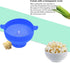 Popcorn Maker, Microwave Silicone Popcorn Popper with Lid and Handles Hot Air Big Size Collapsible Bowl Dishwasher Red High Temperature Resistance...